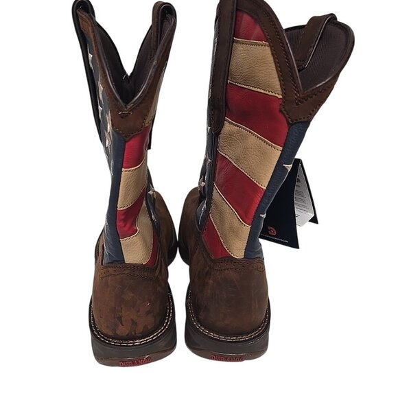 Durango Men's Patriotic Square Toe Western Boots DB5554 Brown Size 10EE - Picture 3 of 7